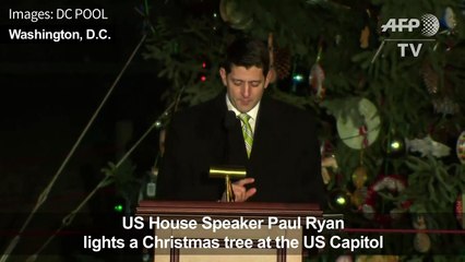 Speaker Ryan lights US Capitol Christmas tree