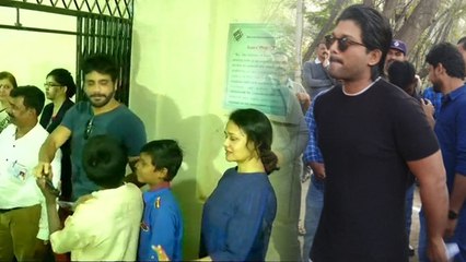Telangana Elections : Actor Allu Arjun और Nagarjuna भी लाइन में खड़े होकर डाला Vote | वनइंडिया हिंदी