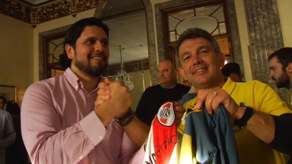 Boca and River fans take part in 'peace' event in Madrid