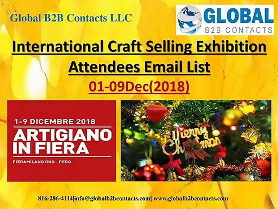International Craft Selling Exhibition Attendees Email List