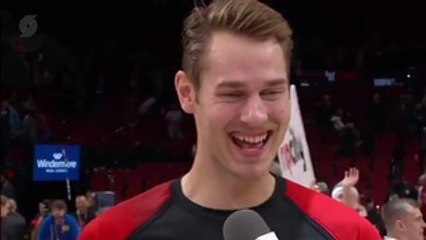 Jake Layman Gets the Walkoff Interview After Career Game
