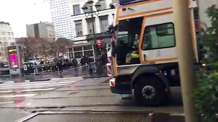 Une caténaire arraché àau rond-point Louise