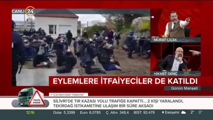Bunların hepsi öğrenci, bakın Fransız polisi ters kelepçe yapmış...