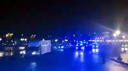 La Manifestation des centaines des ambulanciers à Paris
