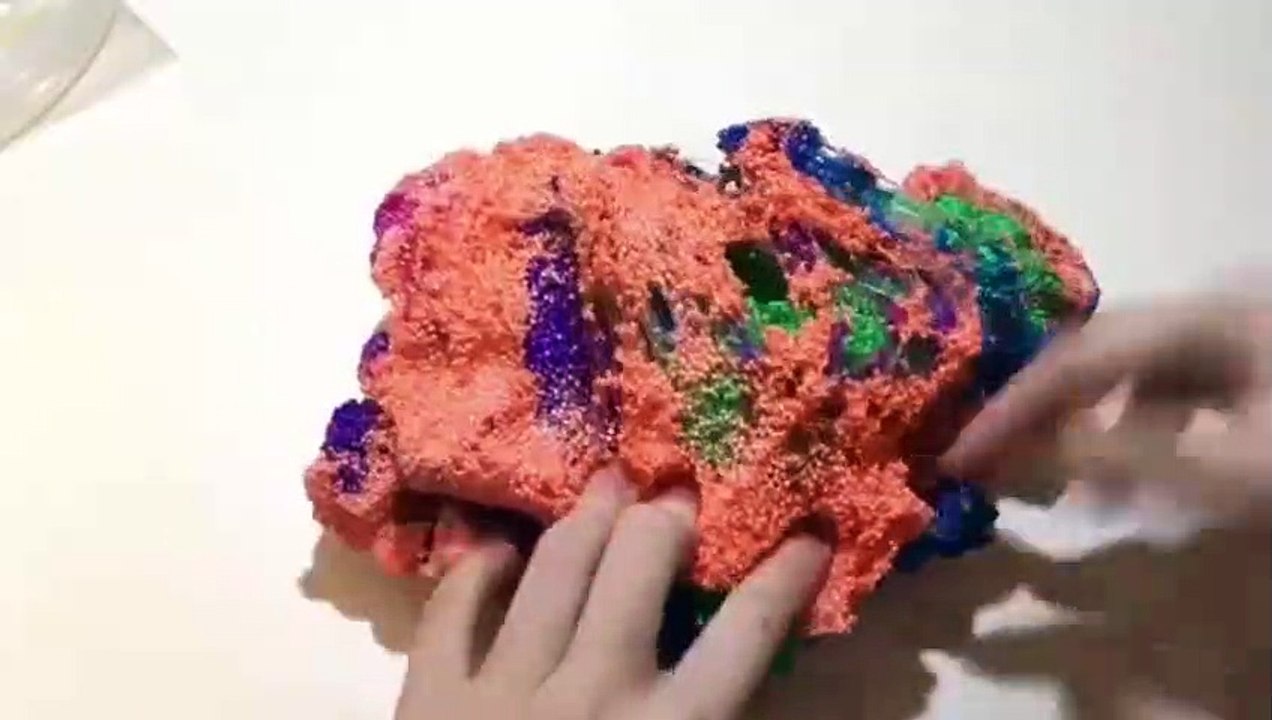 Relaxing Slime ASMR - How To Make Cotton Candy Slime Or Popcorn Slime