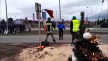 DNA - Les Lycéens de Molsheim ont rendu une courte visite de soutien aux gilets jaunes de Dorlisheim