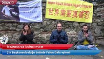 Çin Başkonsolosluğu önünde Falun Dafa eylemi