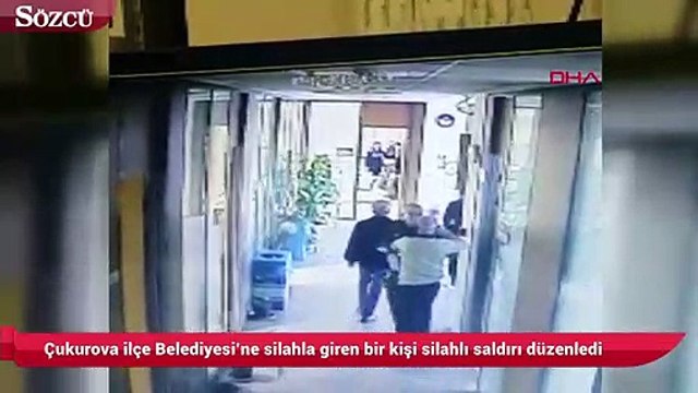Çukurova ilçe Belediyesi’ne silahla giren bir kişi silahlı saldırı düzenledi