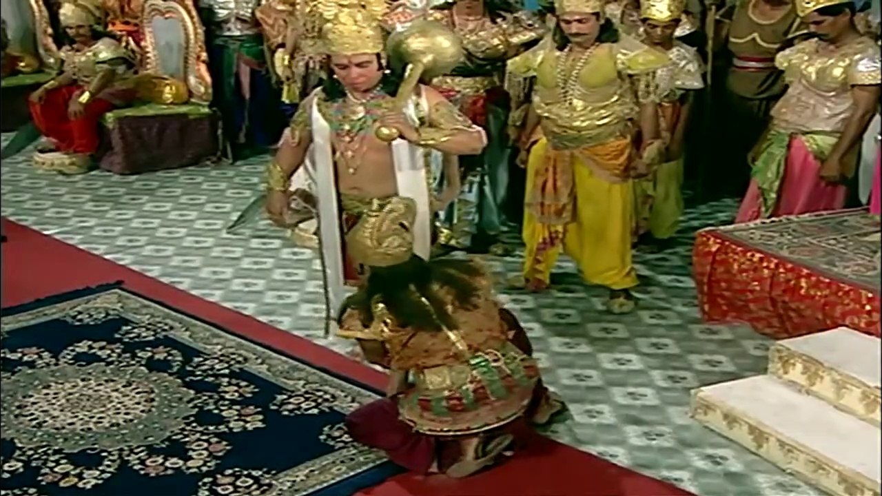 अंगद दूत, पैर चुनौती  - Angada messenger, leg challenge - Ramayan(1)