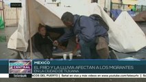 Migrantes en Tijuana deben enfrentar falta de servicios, frío y lluvia