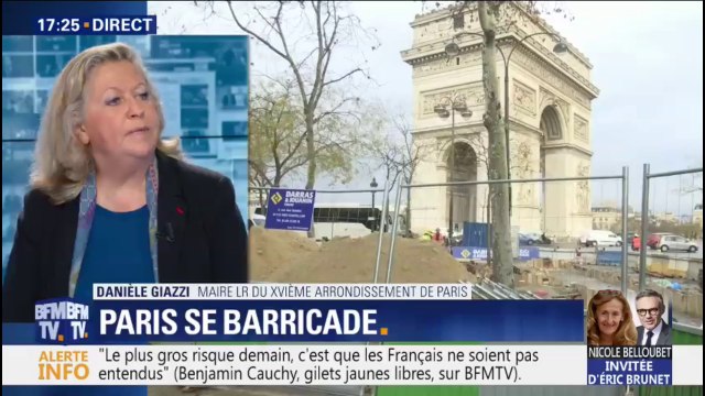 La maire du XVIème arrondissement de Paris affirme que les commerçants avaient envie de s'organiser avec des milices en cas de heurts samedi