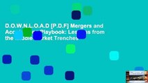 D.O.W.N.L.O.A.D [P.D.F] Mergers and Acquisitions Playbook: Lessons from the Middle-Market Trenches