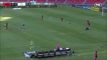Ellie Carpenter controversial goal as the goalkeeper lay injured outside of her box!