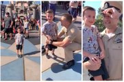 Military Dad Surprises His Son At An Amusement Park