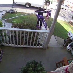 Delivery Man Stops Route To Fold Fallen US Flag
