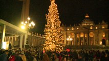 Árvore de natal e presépio são inaugurados no Vaticano
