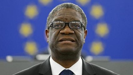 Congolese Nobel Peace Prize winner dedicates award to 'women harmed by conflicts'