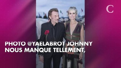 PHOTO. Laeticia Hallyday se recueille sur la tombe de Johnny, Yaël Abrot immortalise l'instant