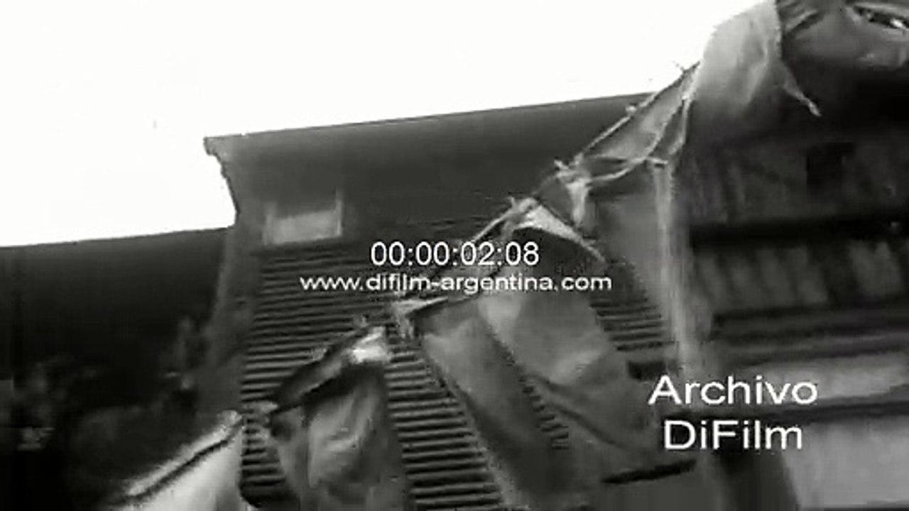 Couples dancing Tango in the street Caminito - Barrio de la Boca 1970