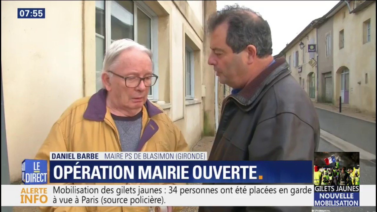 Gilets jaunes: opération "mairie ouverte" dans des petites communes