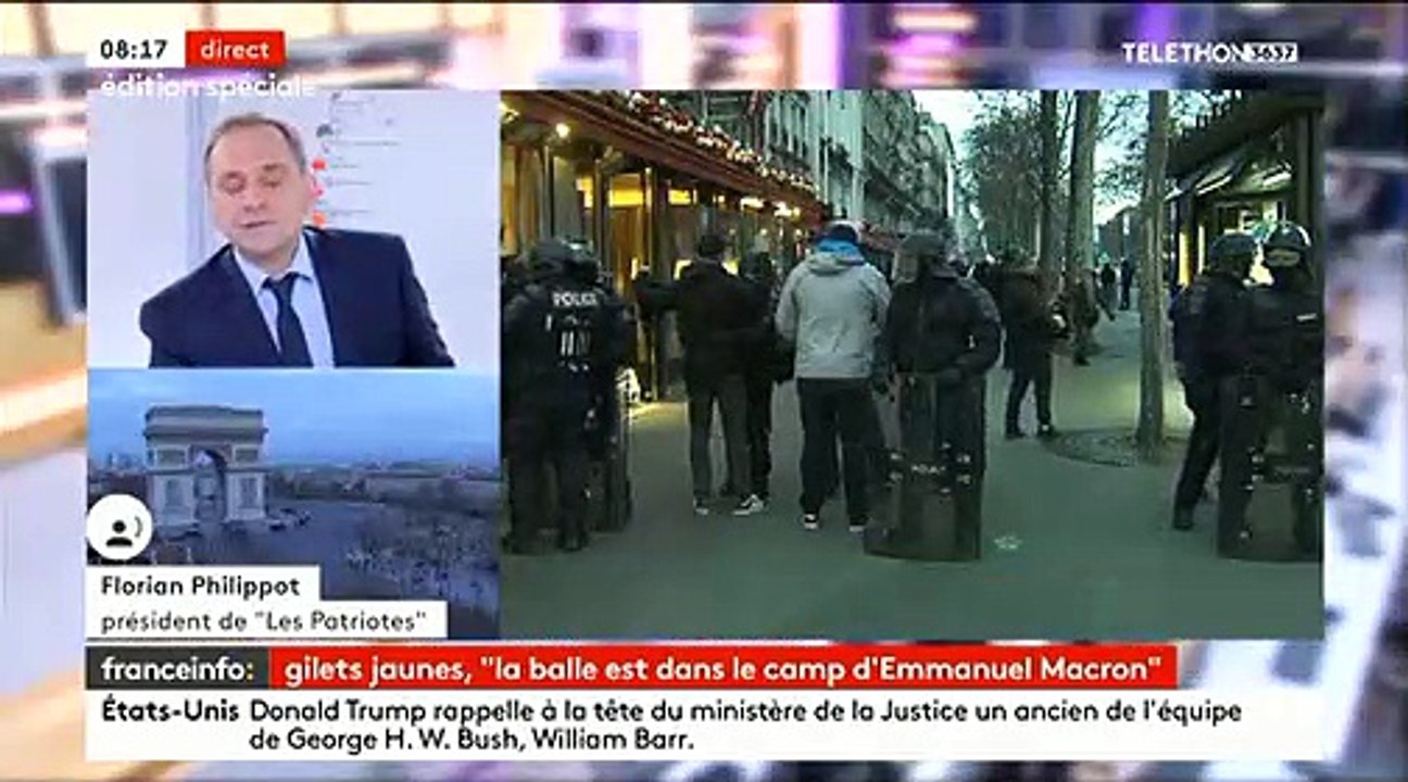Gilets jaunes : Florian Philippot annonce souhaiter "un geste Gaullien" d'Emmanuel Macron s'il n'annonce pas des vraies mesures - Regardez