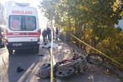 Suriyeli Motosiklet Sürücüsü Kazada Feci Şekilde Hayatını Kaybetti