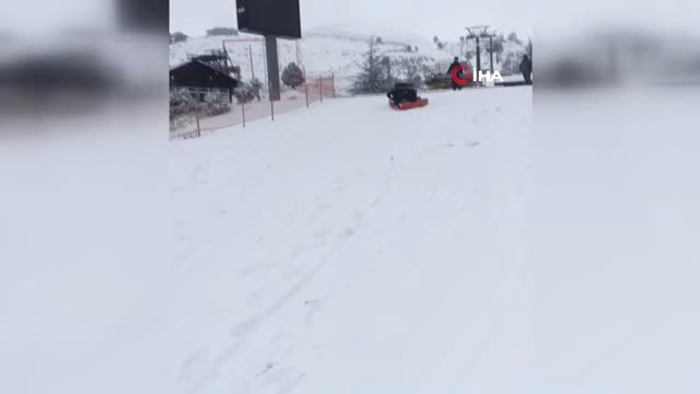 Davraz'da Kar Seviyesi 13 Santimetreye Ulaştı