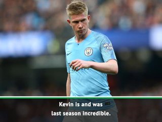 Video herunterladen: 'Incredible' De Bruyne will put pressure on City squad - Guardiola