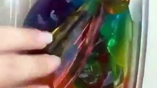 Most oddly Satisfying Rainbow Slime ASMR Video !