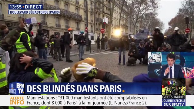Paris: Macron déploie des véhicules blindés pour chasser les Manifestants