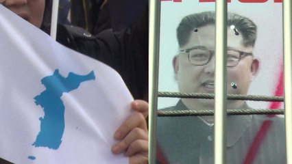 "환영 vs 사과 먼저"...김정은 답방 찬반 집회 / YTN