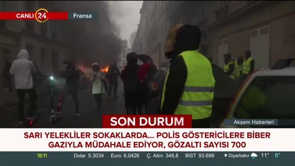 Fransa'da sarı yelekliler sokakta