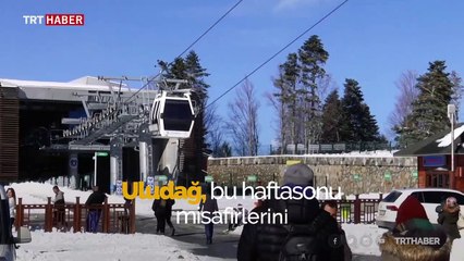 Uludağ'da hafta sonu yoğunluğu