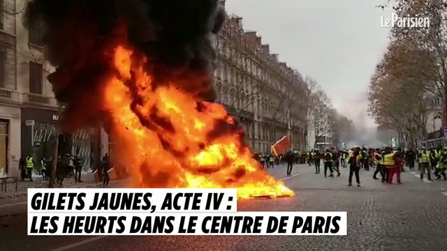 Gilets jaunes, acte IV : les images des heurts au centre de Paris