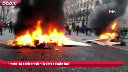 Fransa’da zırhlı araçlar ilk defa sokağa indi