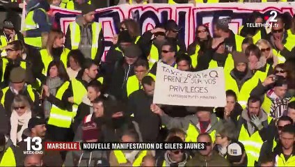 "Gilets jaunes" : 2 000 manifestants à Marseille
