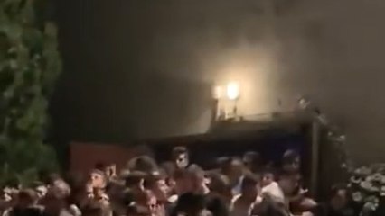 Avalancha en la discoteca 'Lanterna azzurra' en Ancona (Italia).