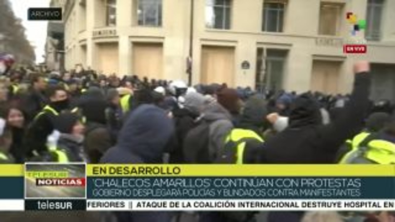 Nueva jornada de protestas de los "chalecos amarillos" en Francia