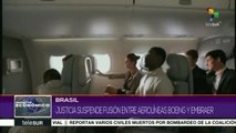 Brasil: justisia suspende fusión entre aerolíneas Boeing y Embraer