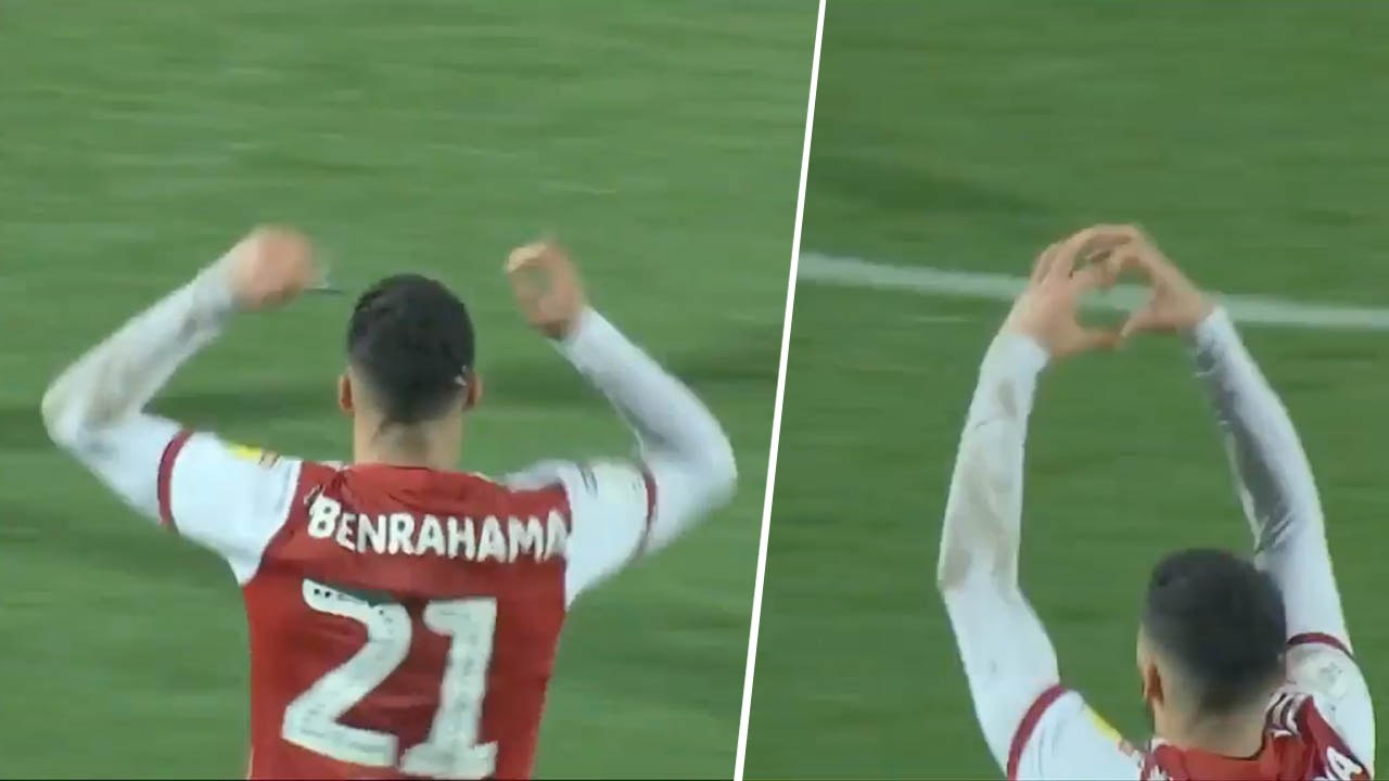 Beau coup franc de Benrahma vs Swansea
