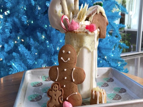 GINGERBREAD HOUSE ON TOP OF A SHAKE! New Show Stopper Shake at ZuZu - ABC15 Digital