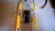 Placa de desenvolvimento PICtree: Demonstração utilizando 16 LEDs