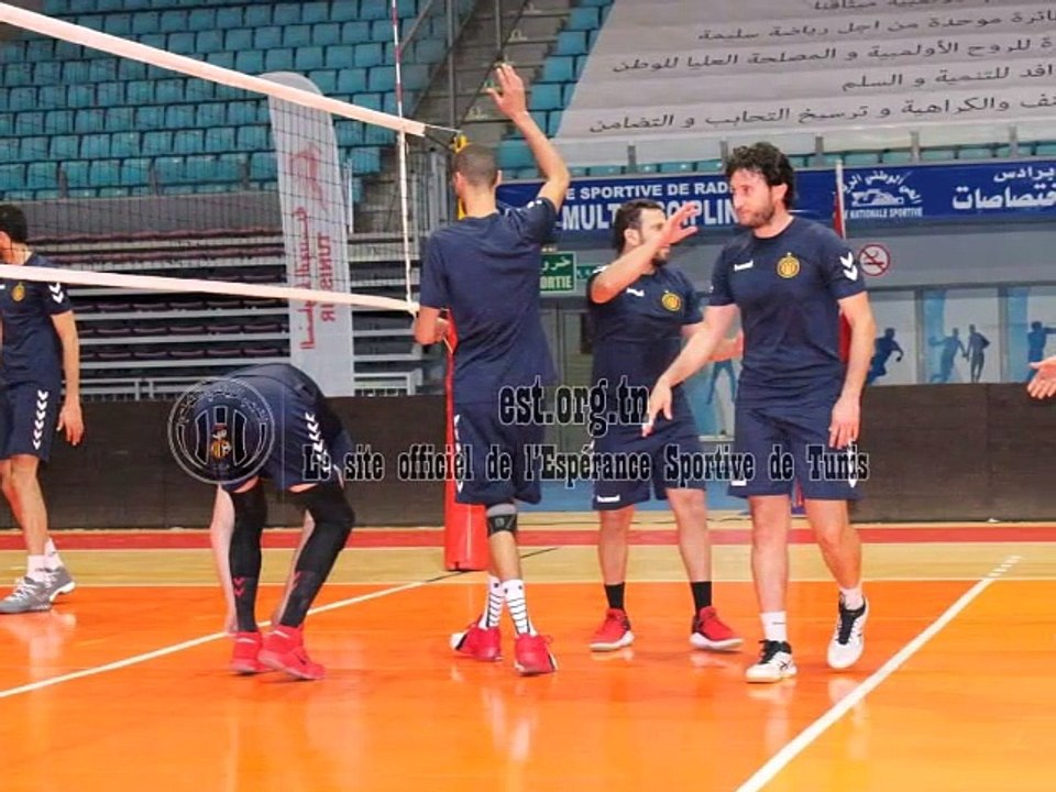 صور آخر تدريبات فريق الكرة الطائرة قبل سوبر الغد Espérance Sportive de Tunis 2018