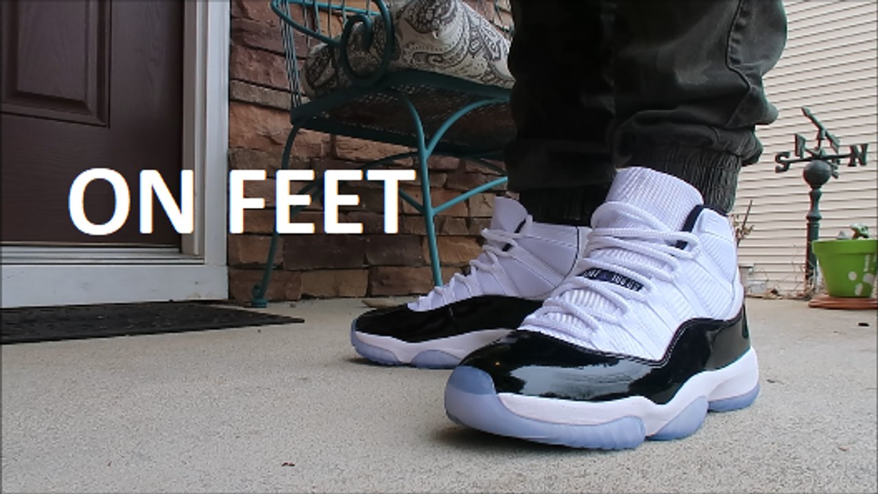 air jordan retro 11 concord on feet