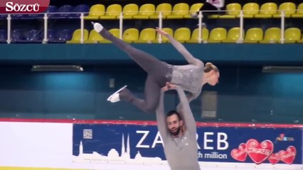 Buz pistinde korku dollu an