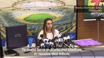 Brazilian female football player enters Maracana Hall of Fame