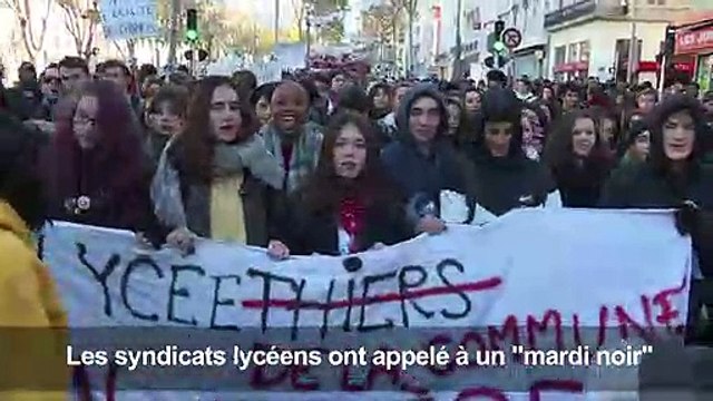 Mardi noir dans les lycées: manifestation à Marseille