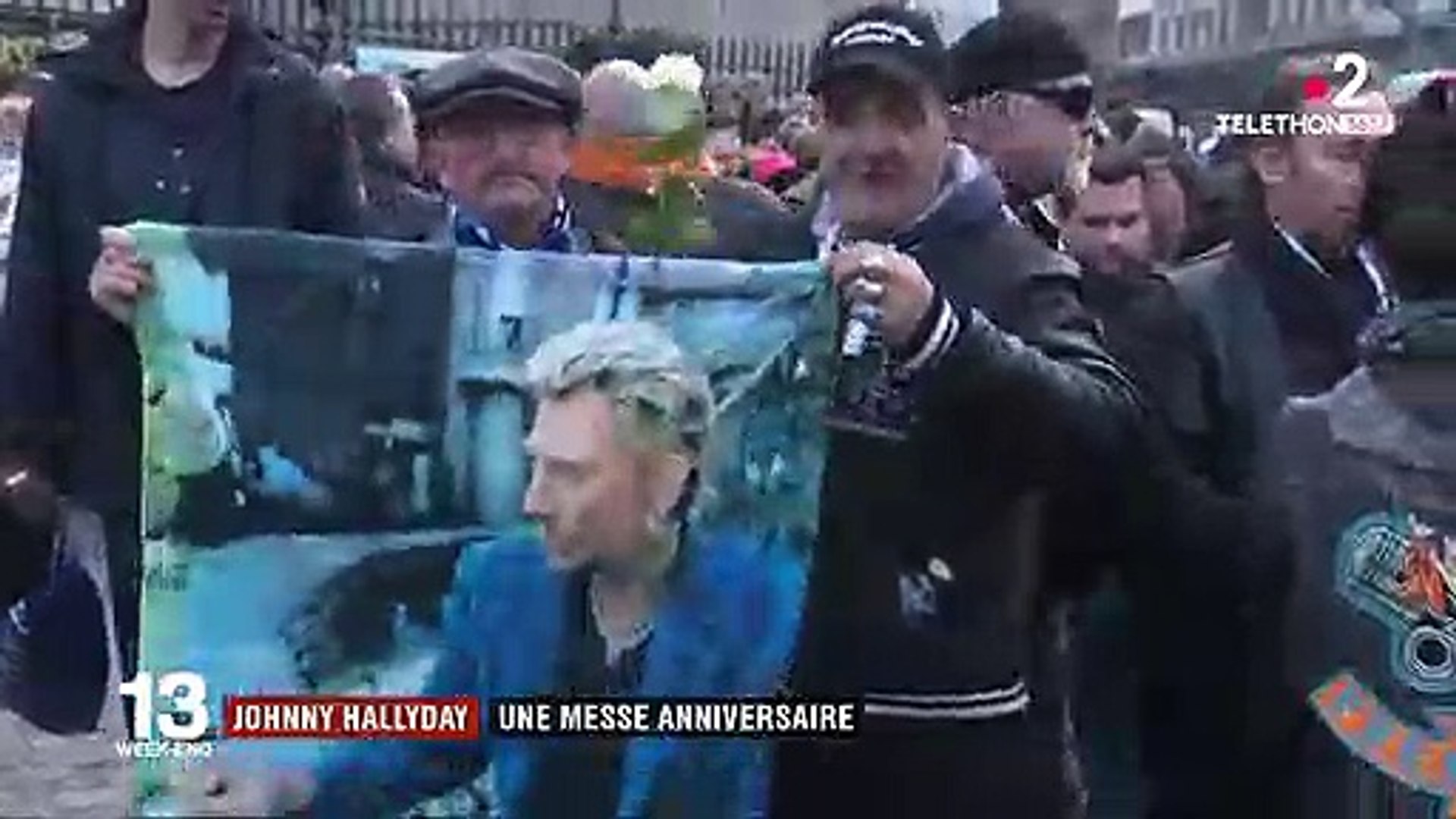Une Messe Anniversaire Un An Apres La Disparition De Johnny Hallyday Video Dailymotion
