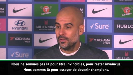 16e j. - Guardiola : "Nous ne voulions pas rester invaincus mais juste être champions"