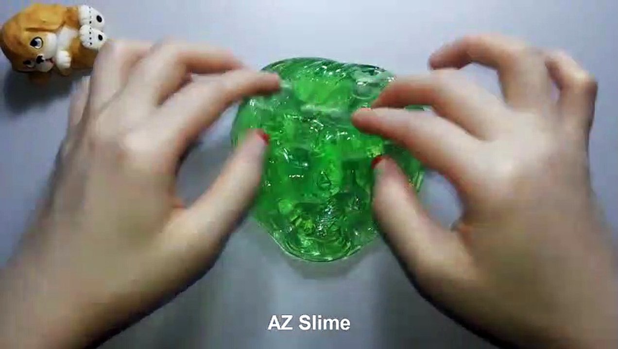 Clear Slime Coloring - Most Satisfying Slime ASMR Video !